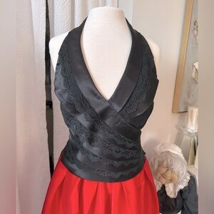LILLIE RUBIN VTG Black Evening Halter Top Sz 14